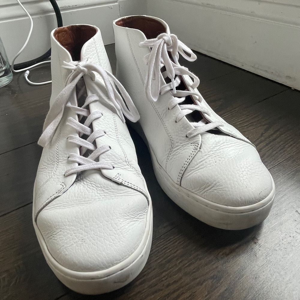 Men's White High-Top Sneakers